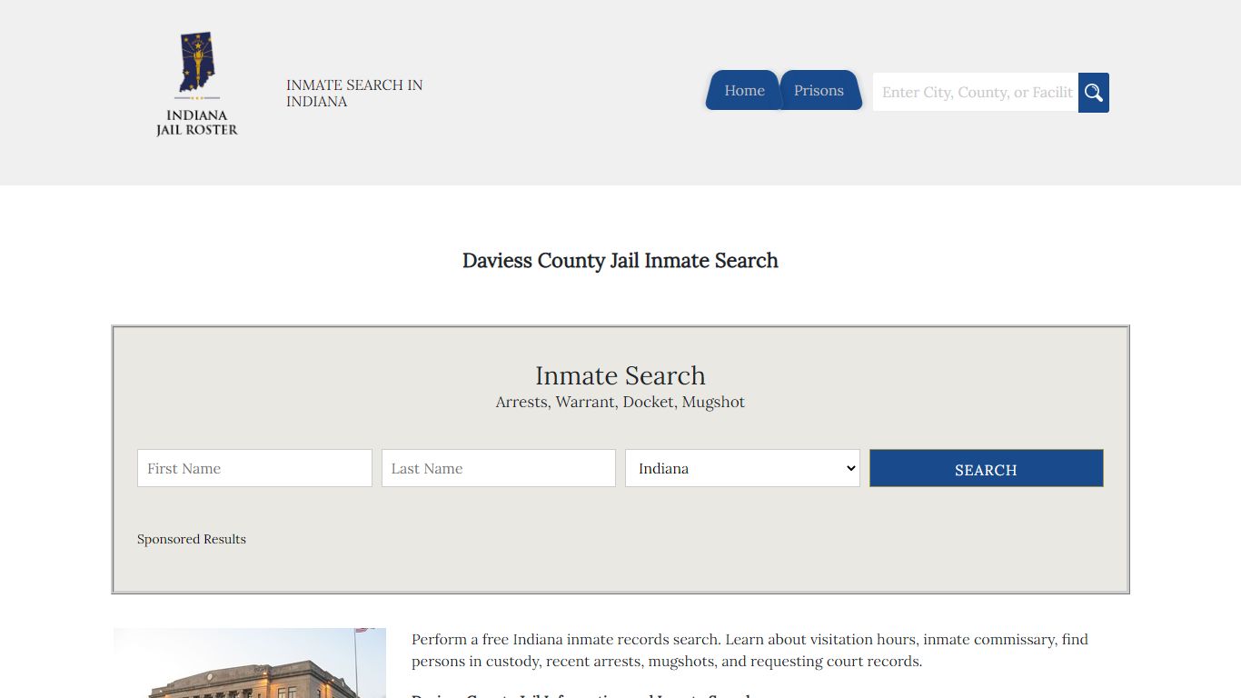 Daviess County Jail Inmate Search - Indiana Jail Roster